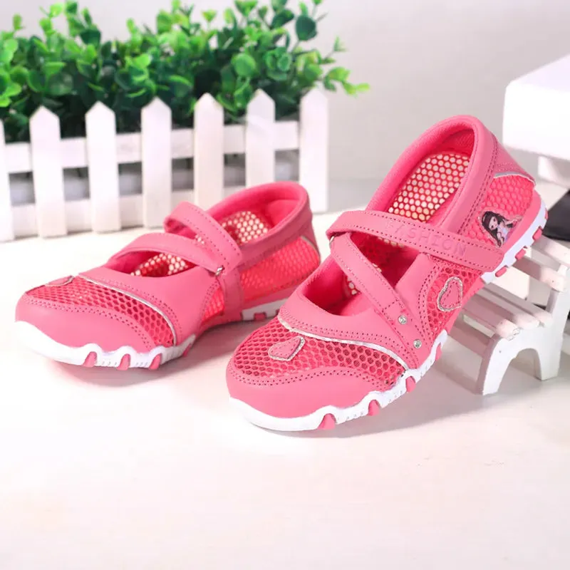 2023 New Summer High Quality Non-slip Children Shoes Girls Fashion Sandals Cartoon Princess Sandals Kids Flat