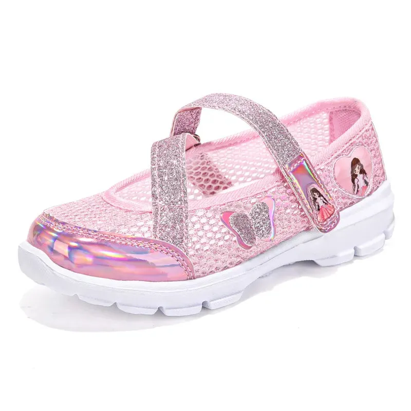 2023 New Summer High Quality Non-slip Children Shoes Girls Fashion Sandals Cartoon Princess Sandals Kids Flat