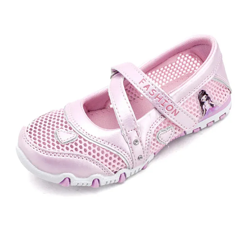 2023 New Summer High Quality Non-slip Children Shoes Girls Fashion Sandals Cartoon Princess Sandals Kids Flat