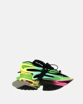 Balmain Unicorn Trainers In Neoprene And Leather Black/Multico