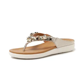 Beaded Rhinestone Bohemian Seaside Beach Flip-flops