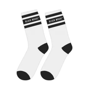 Black Mogul Stripe Mid-length Socks