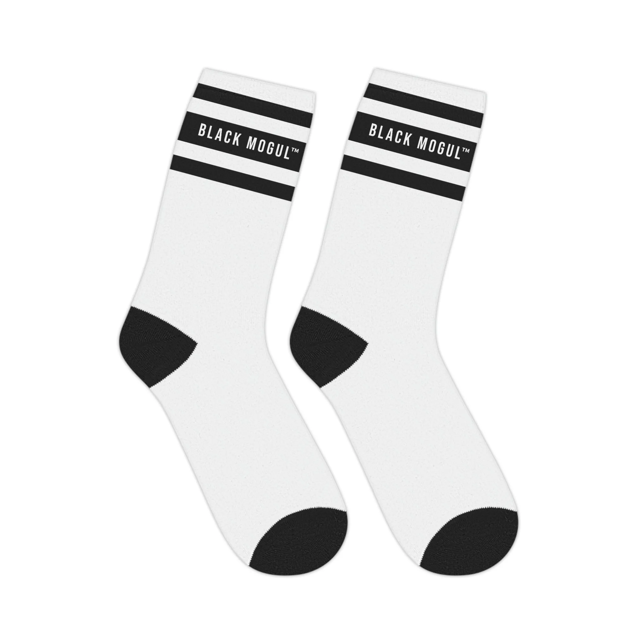 Black Mogul Stripe Mid-length Socks