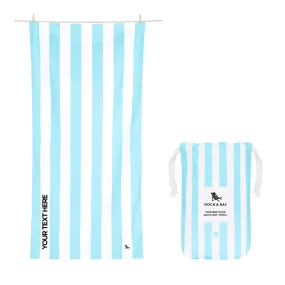 Dock & Bay Quick Dry Towels - Tulum Blue - Customized Embroidery Personalized for You