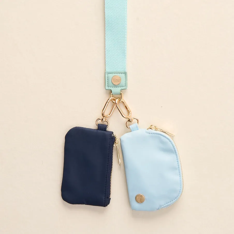 Dynamic Duo Wristlet-Aqua