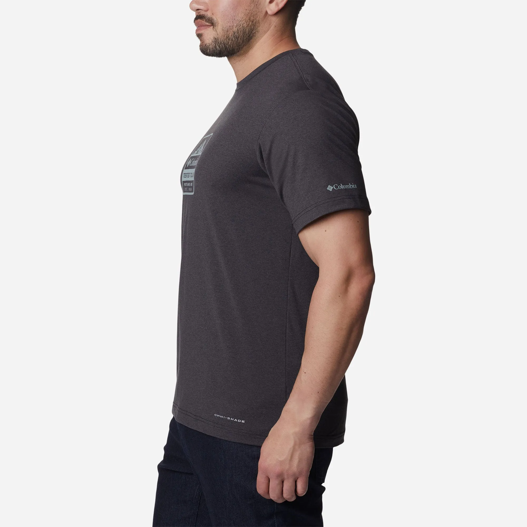 Áo Thun Ngắn Tay Nam Columbia Tech Trail™ Front Graphic - Xám