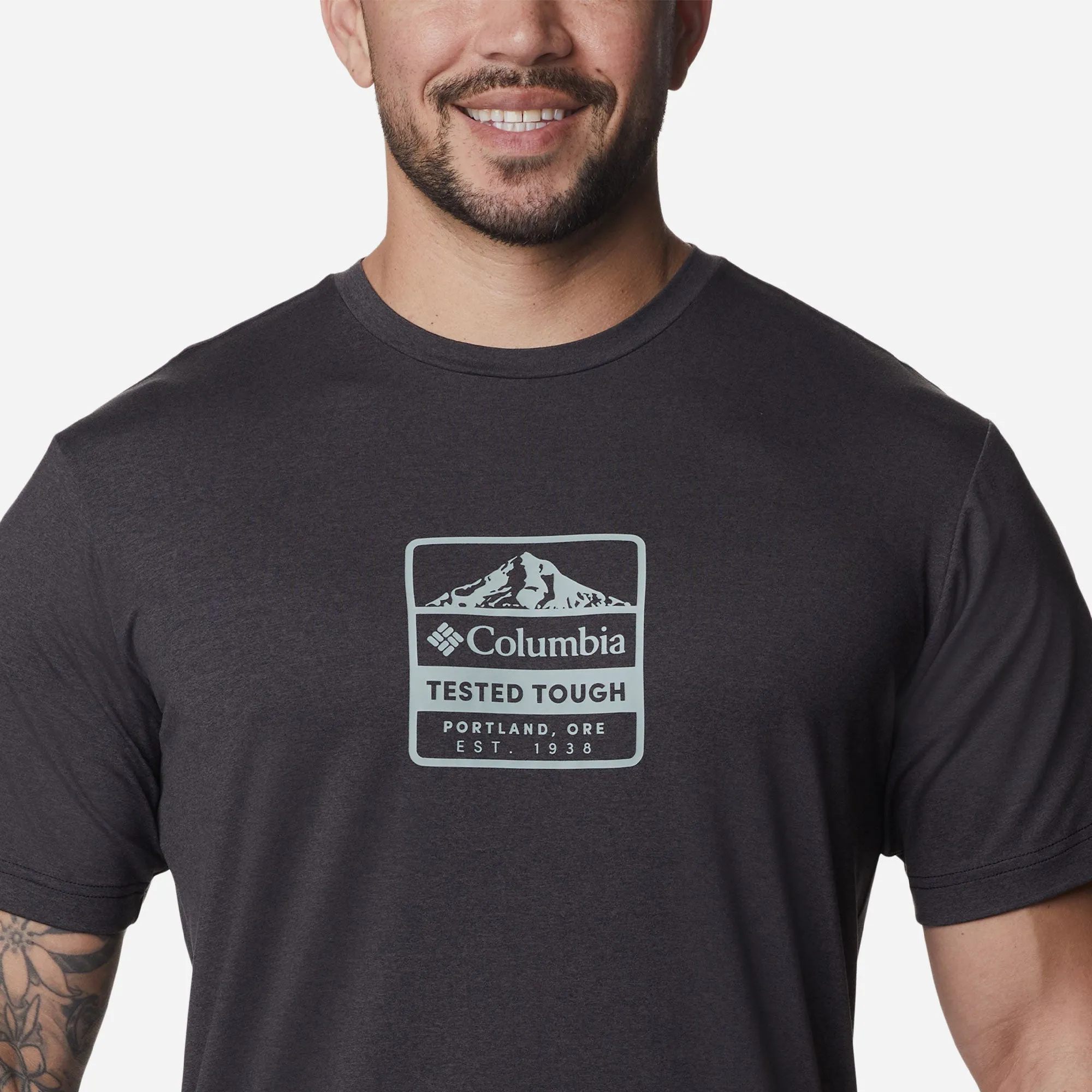 Áo Thun Ngắn Tay Nam Columbia Tech Trail™ Front Graphic - Xám