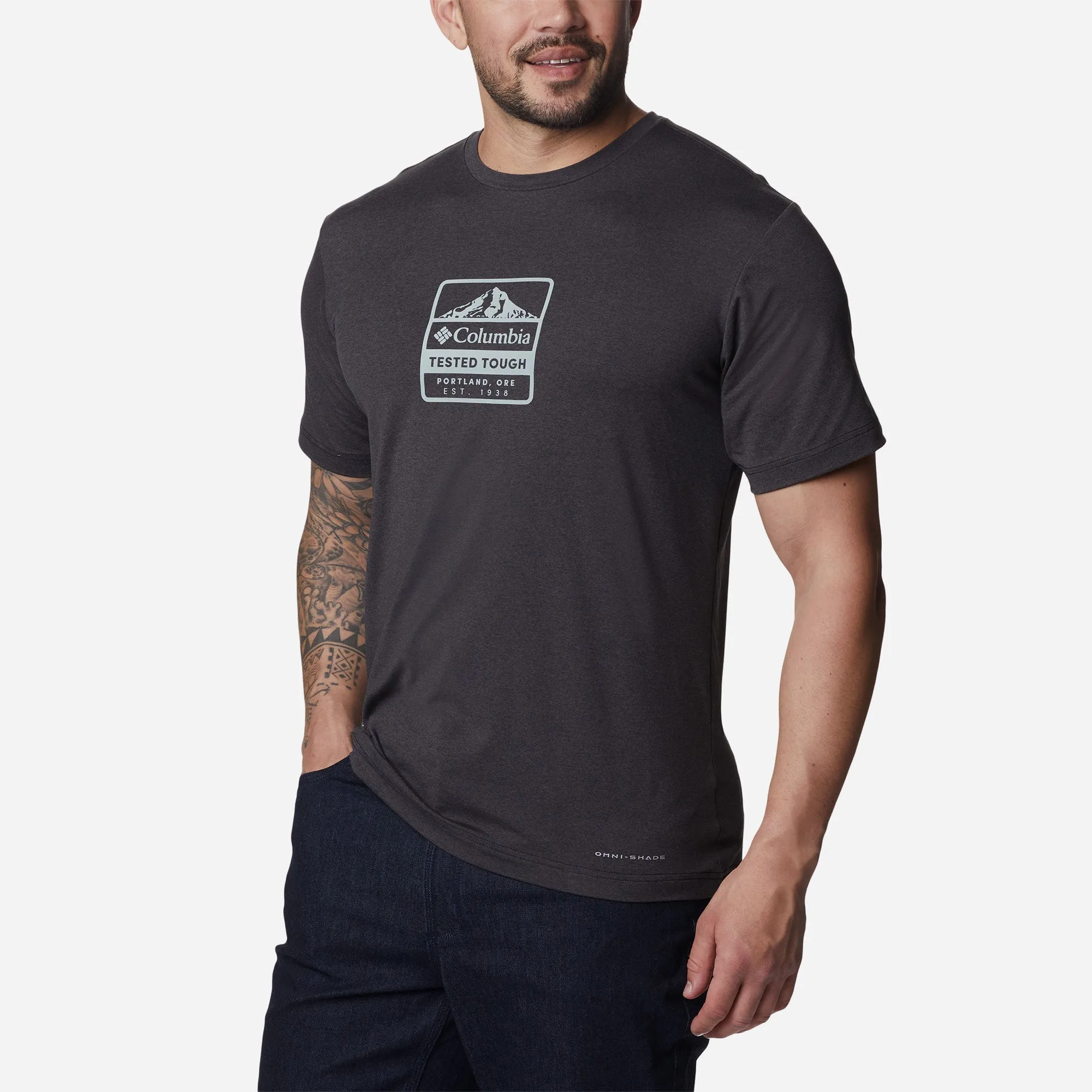 Áo Thun Ngắn Tay Nam Columbia Tech Trail™ Front Graphic - Xám