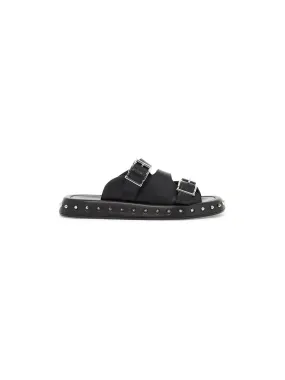Punk Leather Slides
