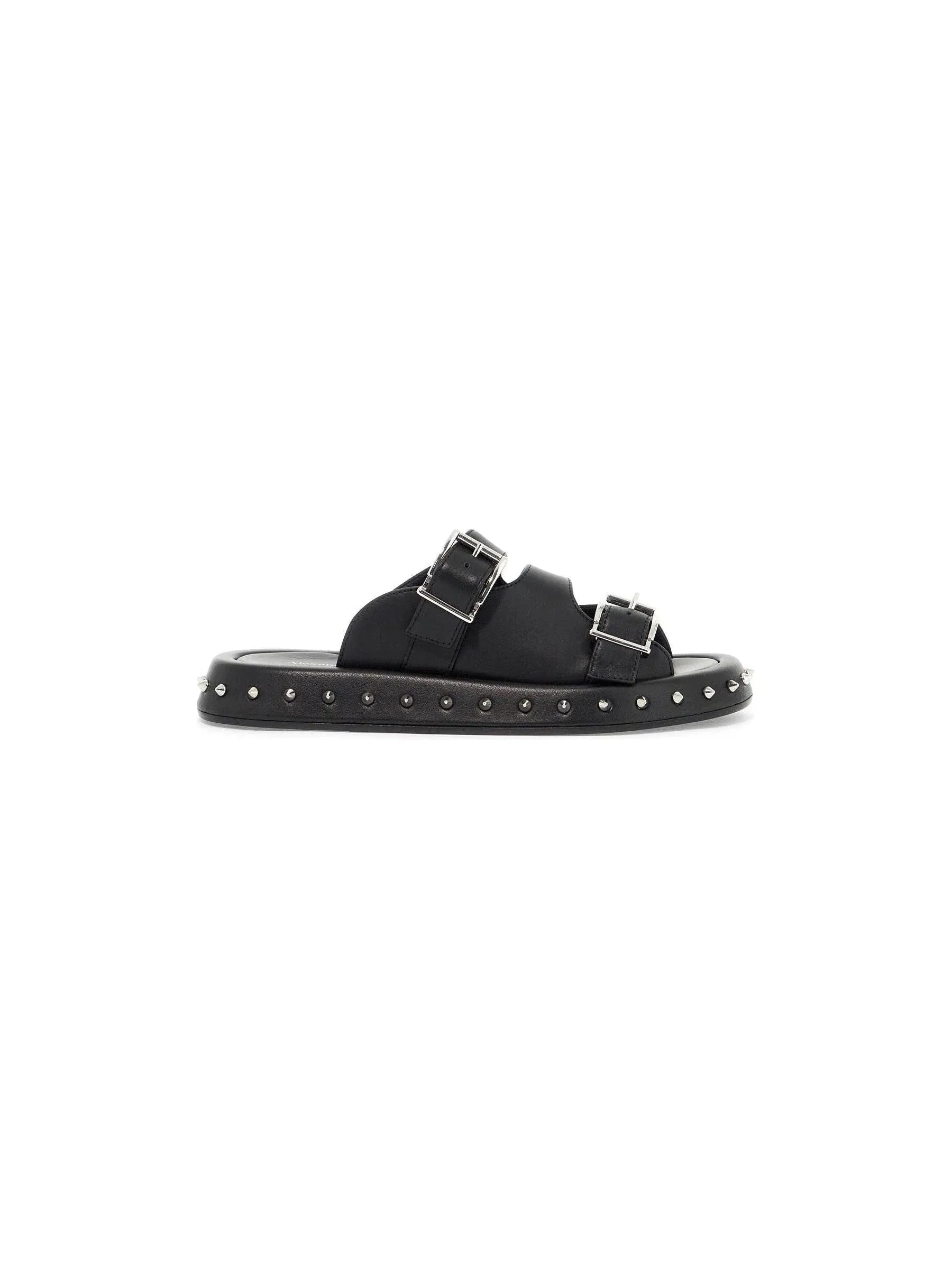Punk Leather Slides