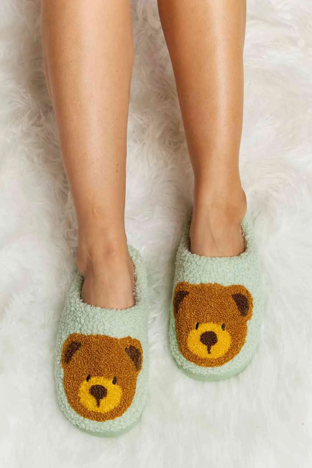 Teddy Bear Plush Slippers