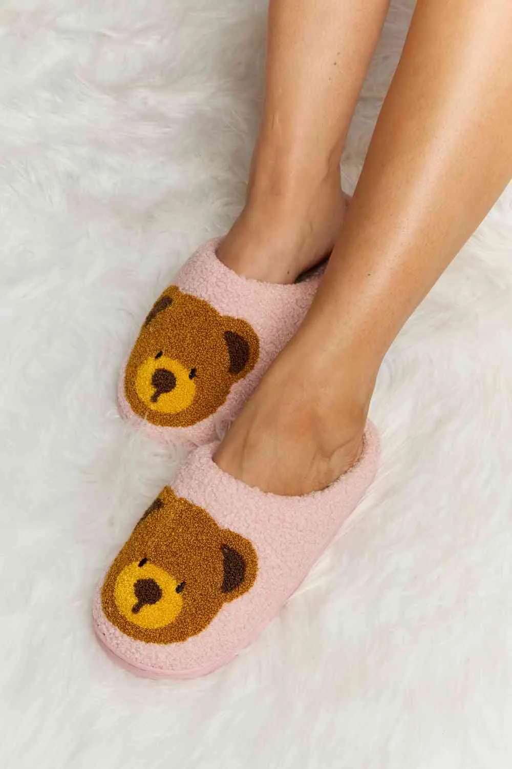 Teddy Bear Plush Slippers
