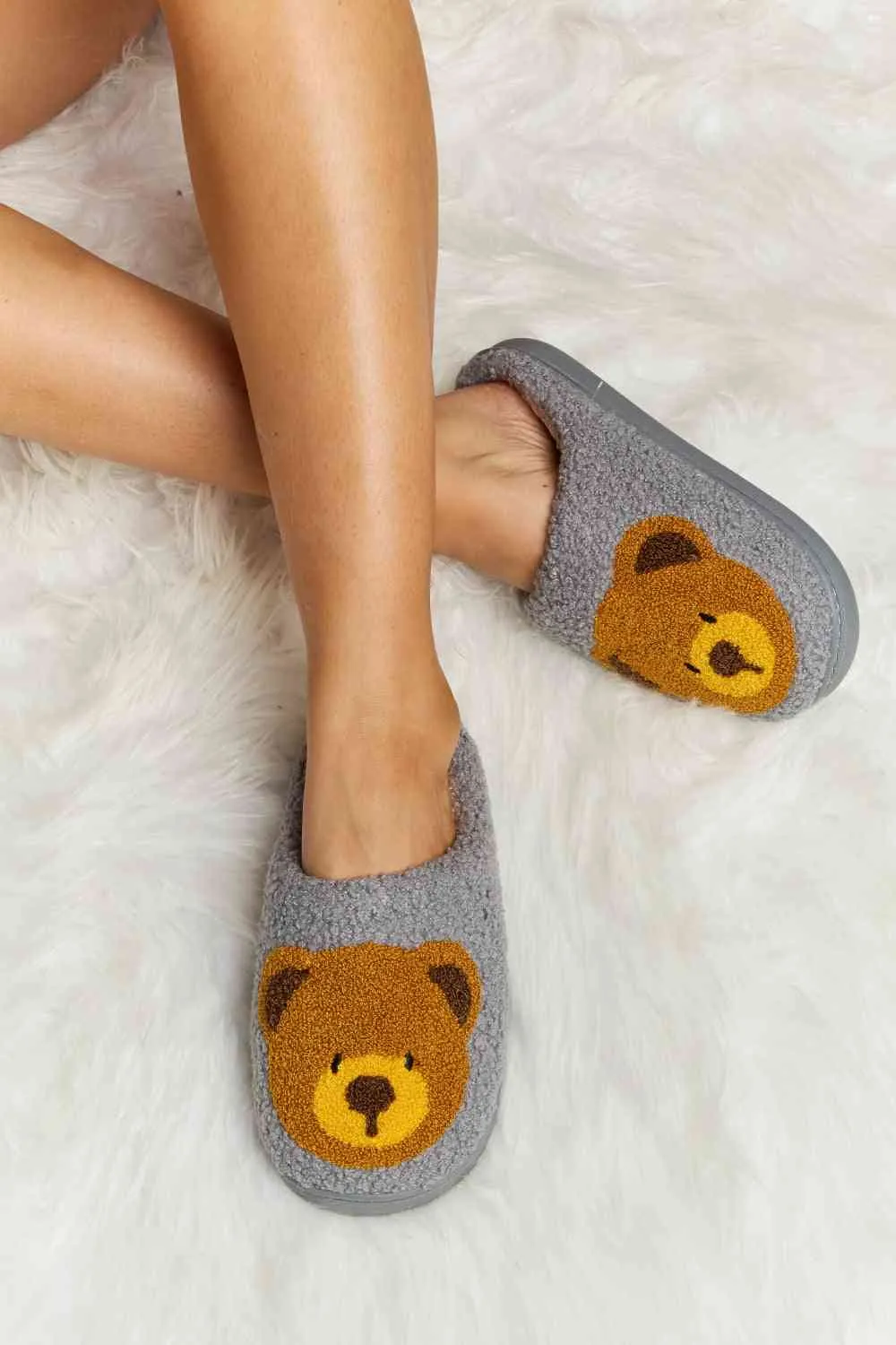 Teddy Bear Plush Slippers