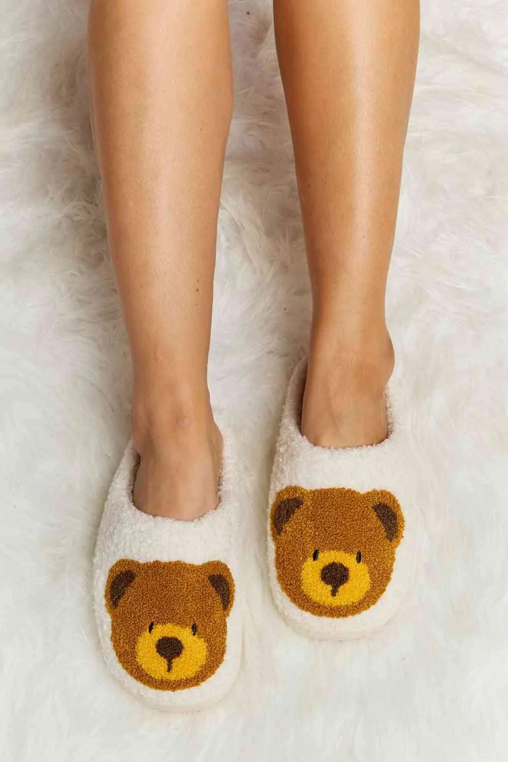 Teddy Bear Plush Slippers