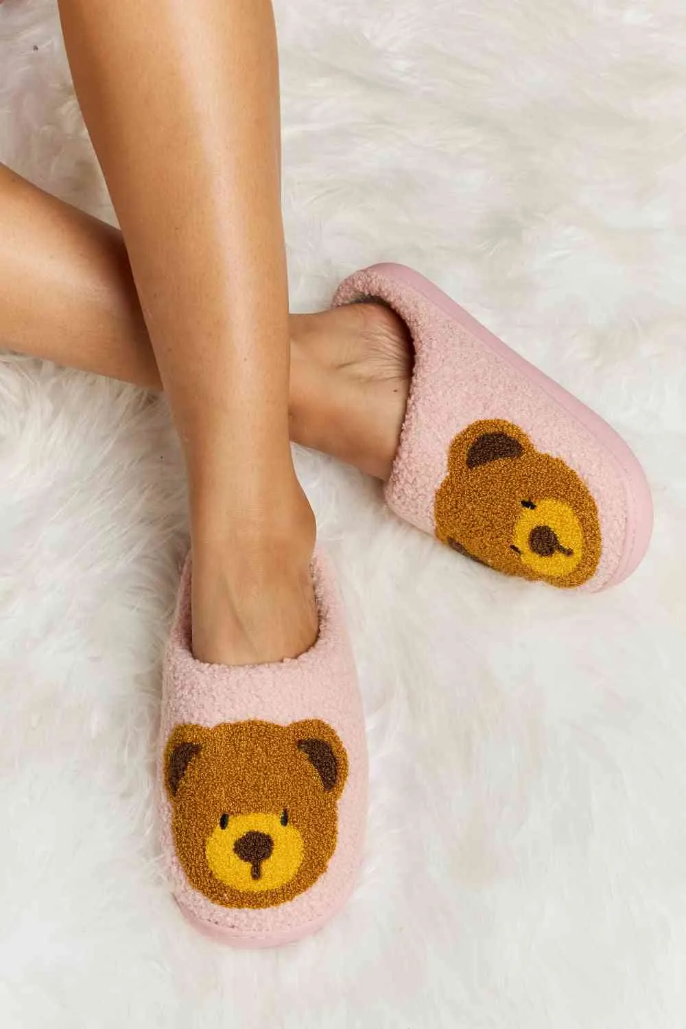 Teddy Bear Plush Slippers