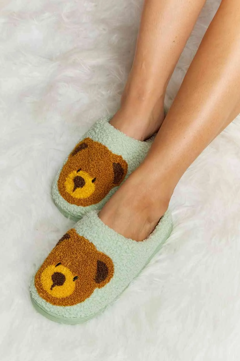 Teddy Bear Plush Slippers