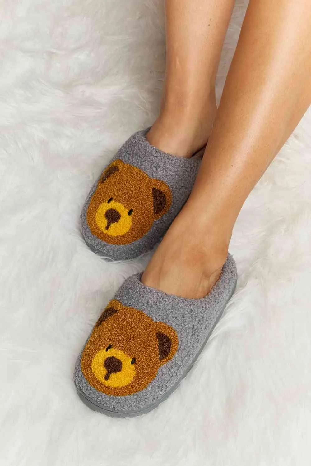 Teddy Bear Plush Slippers