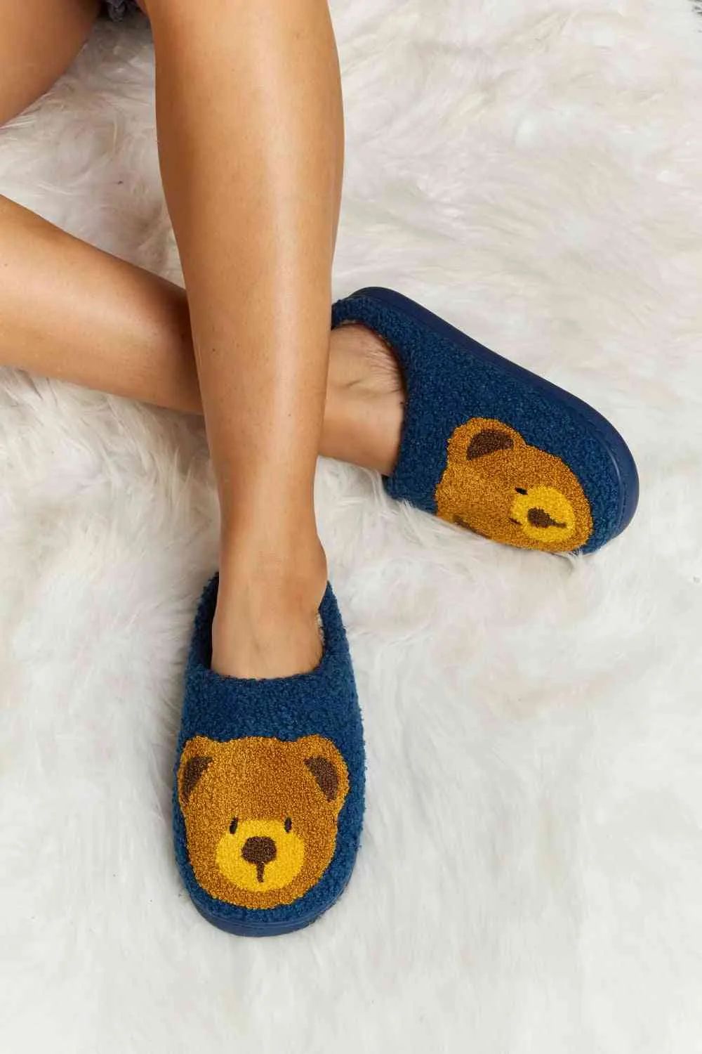 Teddy Bear Plush Slippers