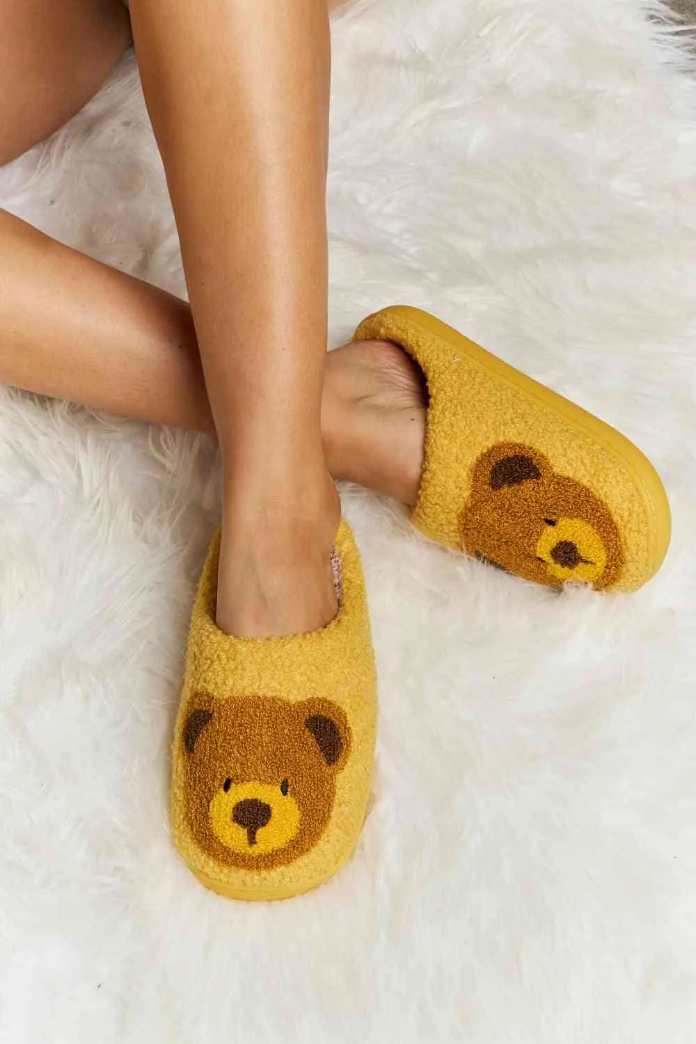 Teddy Bear Plush Slippers