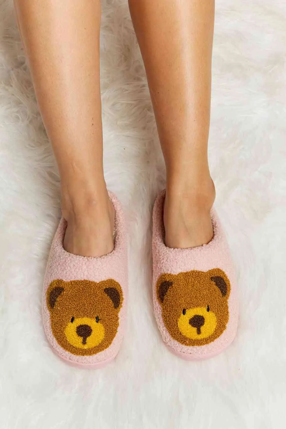 Teddy Bear Plush Slippers