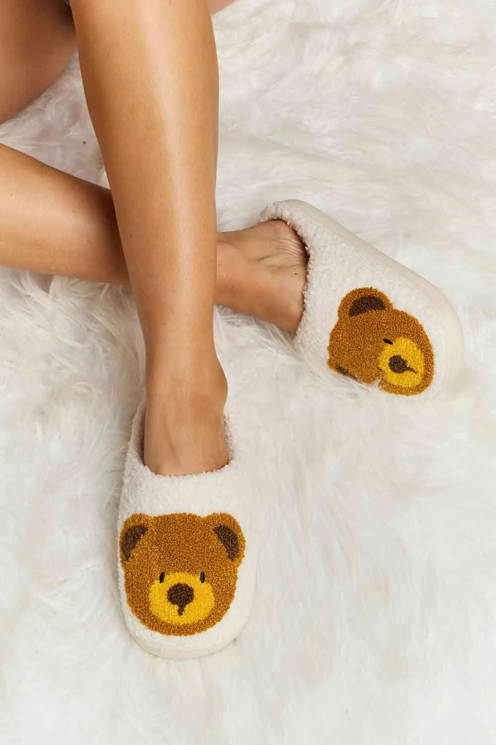 Teddy Bear Plush Slippers