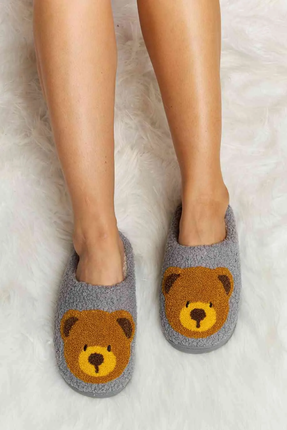 Teddy Bear Plush Slippers