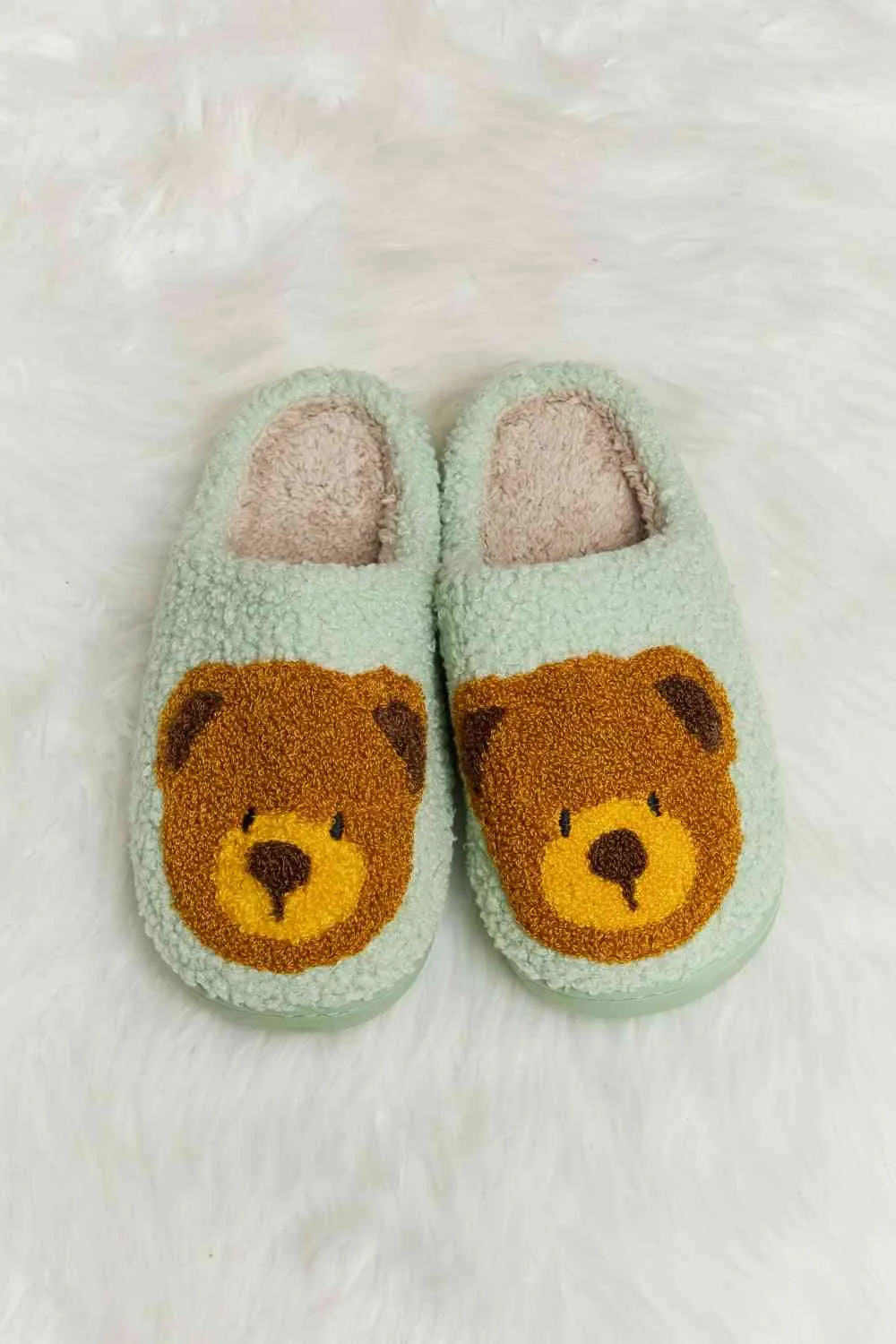 Teddy Bear Plush Slippers