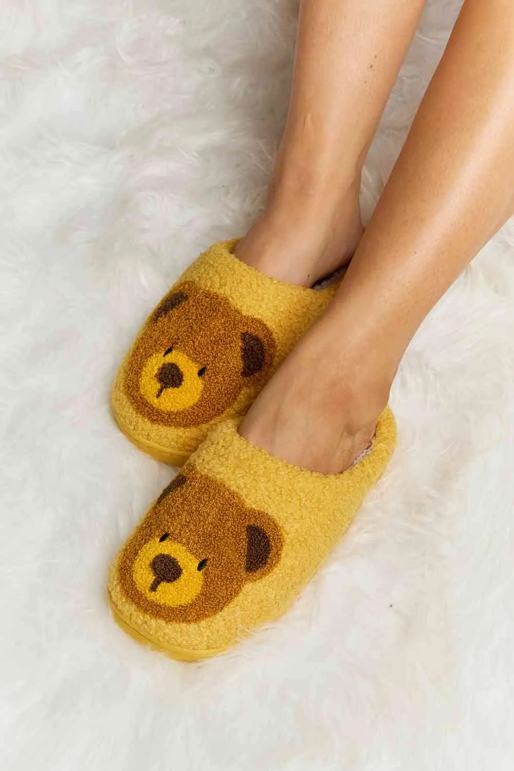 Teddy Bear Plush Slippers