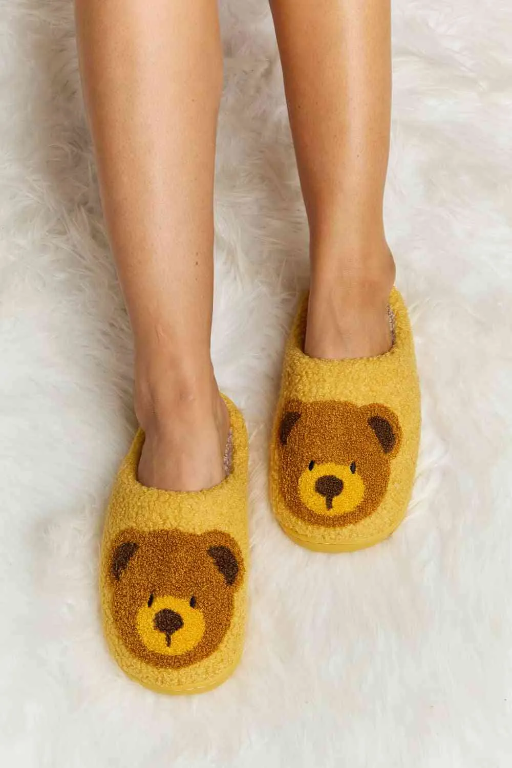 Teddy Bear Plush Slippers